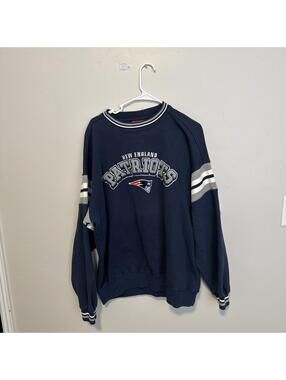 Vintage 1996 New England Patriots Pro Player Sweatshirt Men's XL Navy Blue NFL